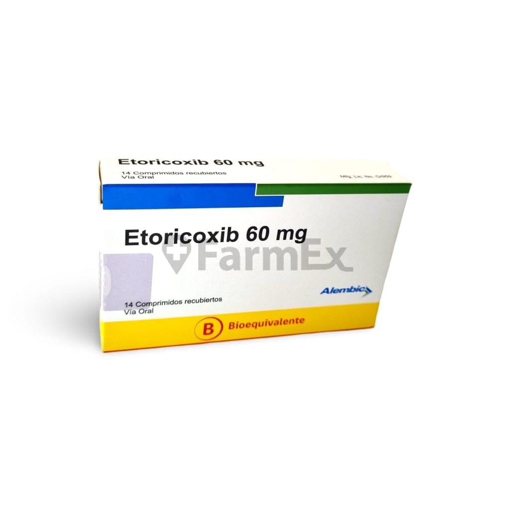 Etoricoxib 60 mg x 14 comprimidos recubiertos Farmex-Pluxee-Persistente